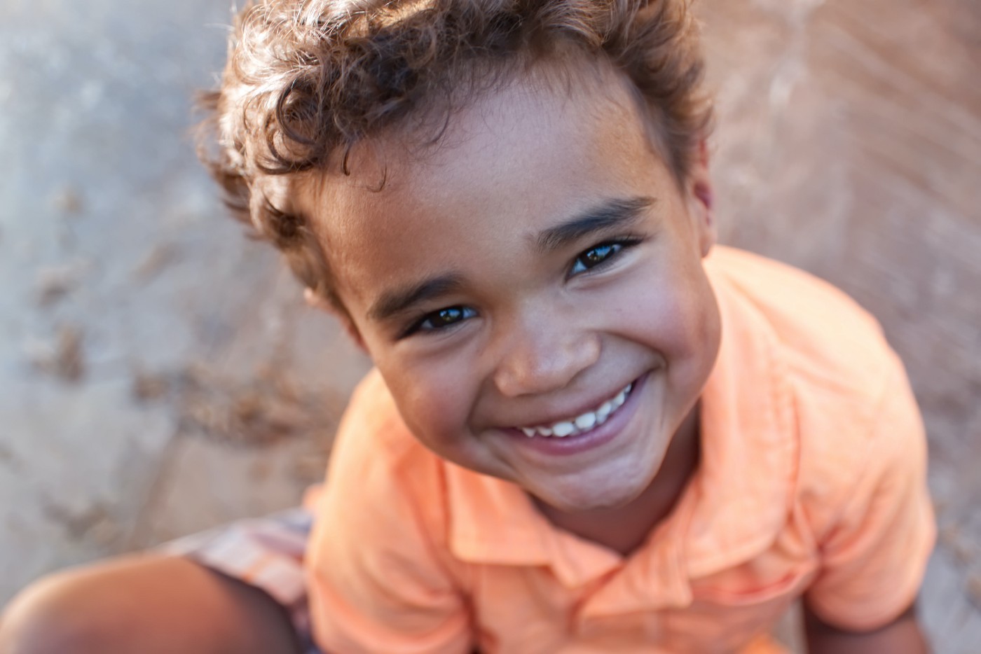 toddler smiling